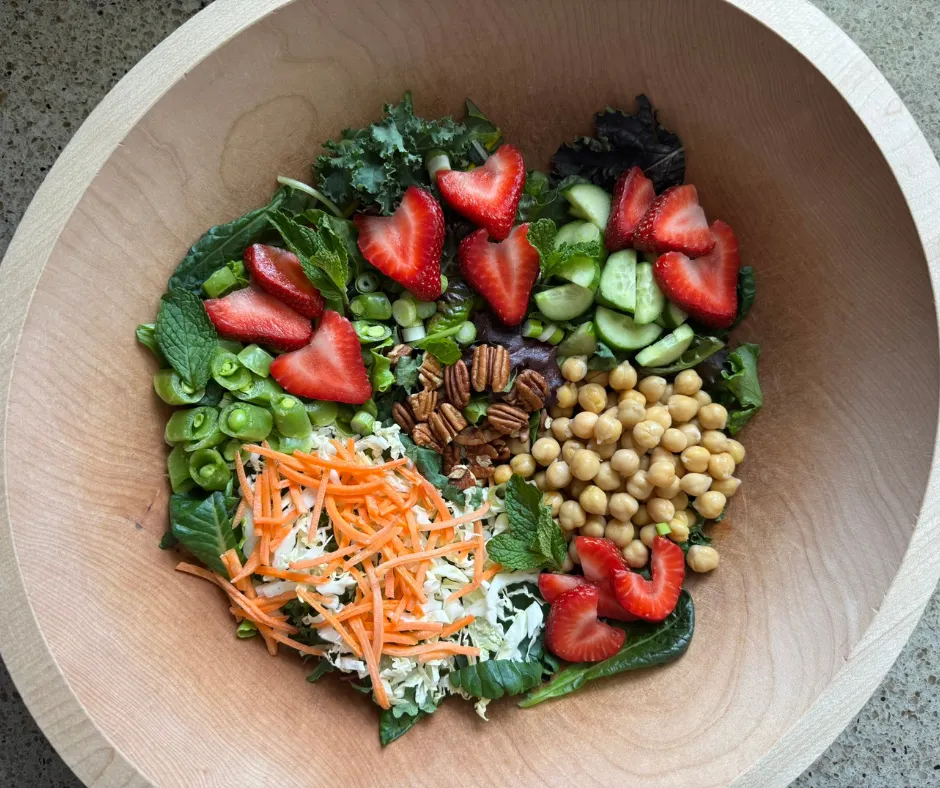 Simple Prep Strawberry Chickpea Garden Bowl