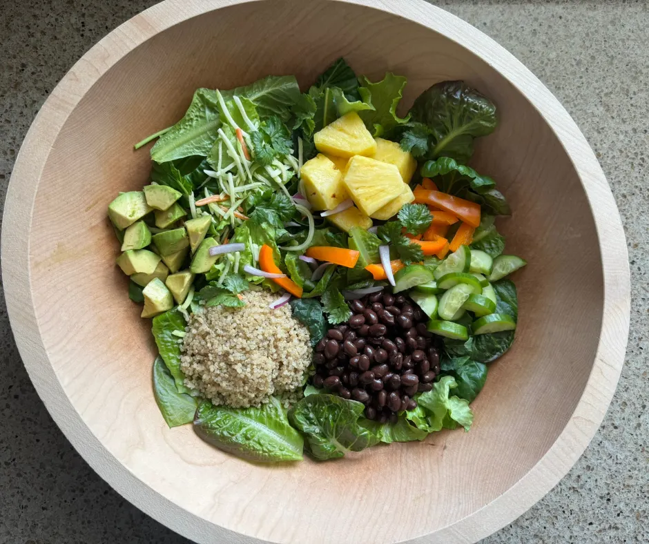 Pineapple Black Bean Garden Salad (Simple Prep)