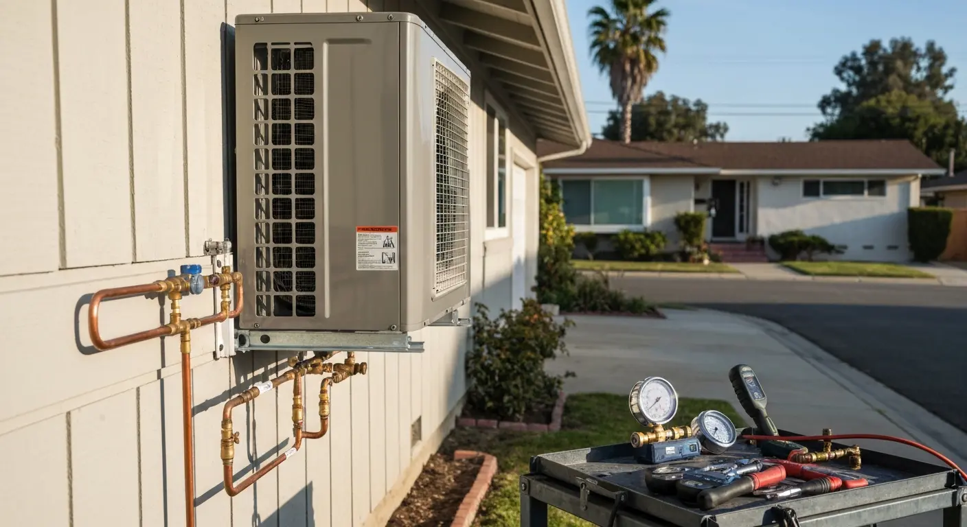 Heat pump repair work