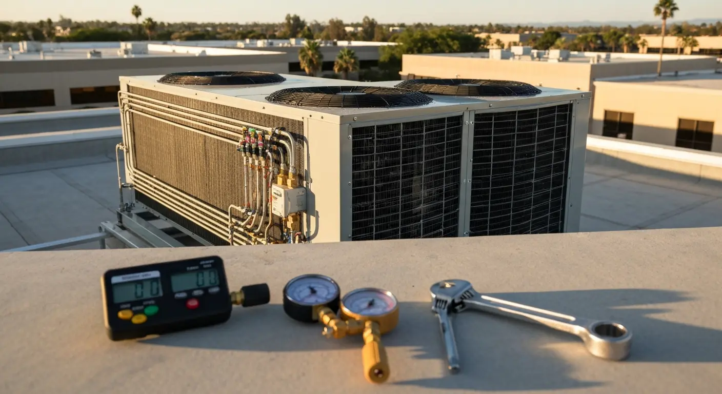 Commercial rooftop HVAC unit