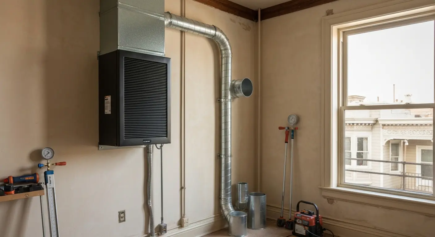 HVAC system installation in North Beach flat