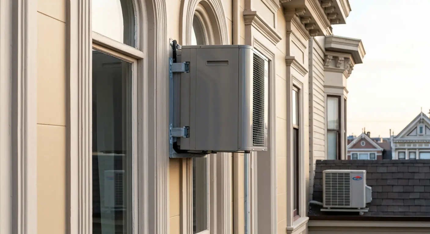 Ductless mini-split heat pump installation