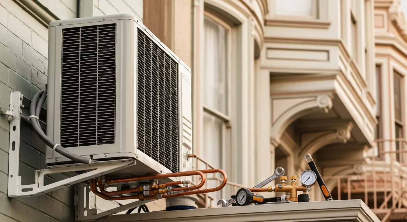 Air conditioning repair work in North Beach