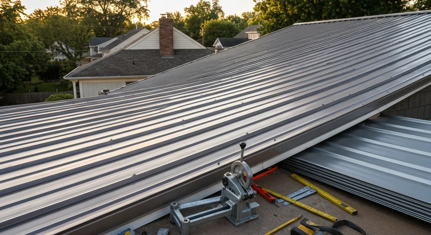 Metal roofing installation