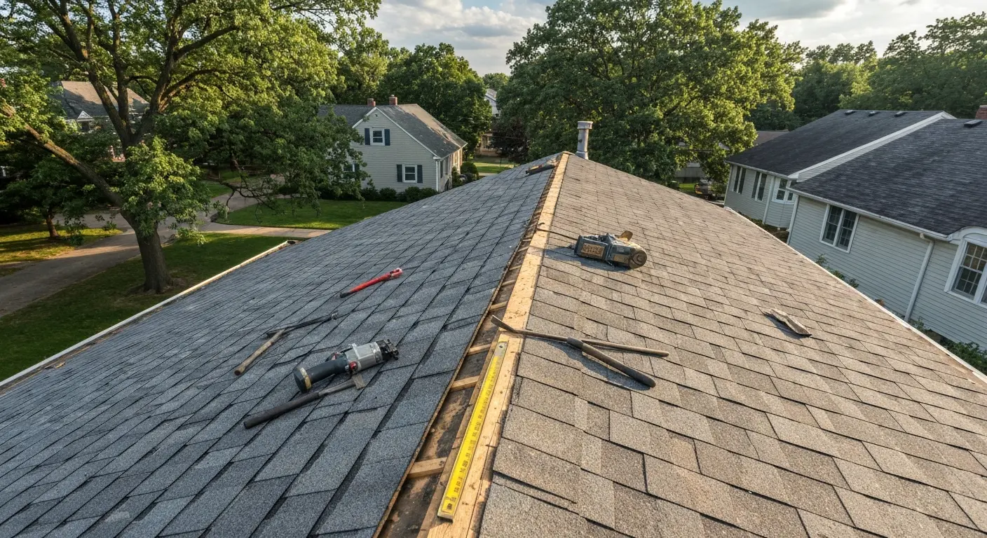 Roof repair work