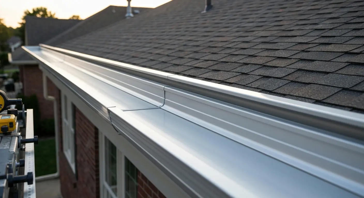 Seamless gutter installation