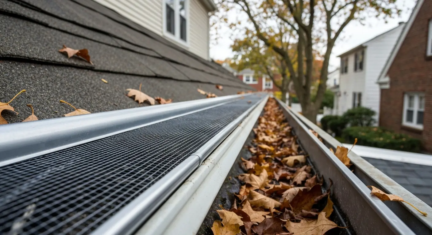 Gutter guard installation detail