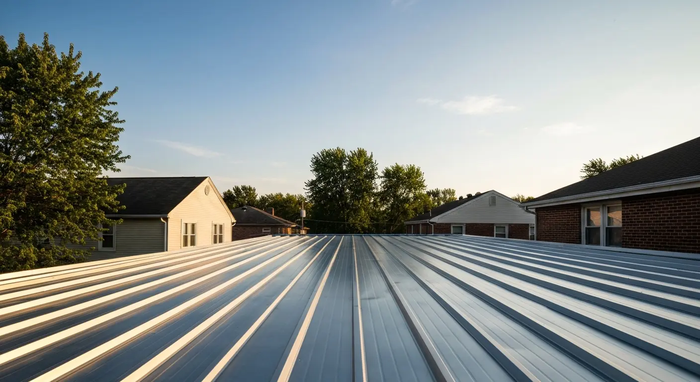 Standing seam metal roof installation