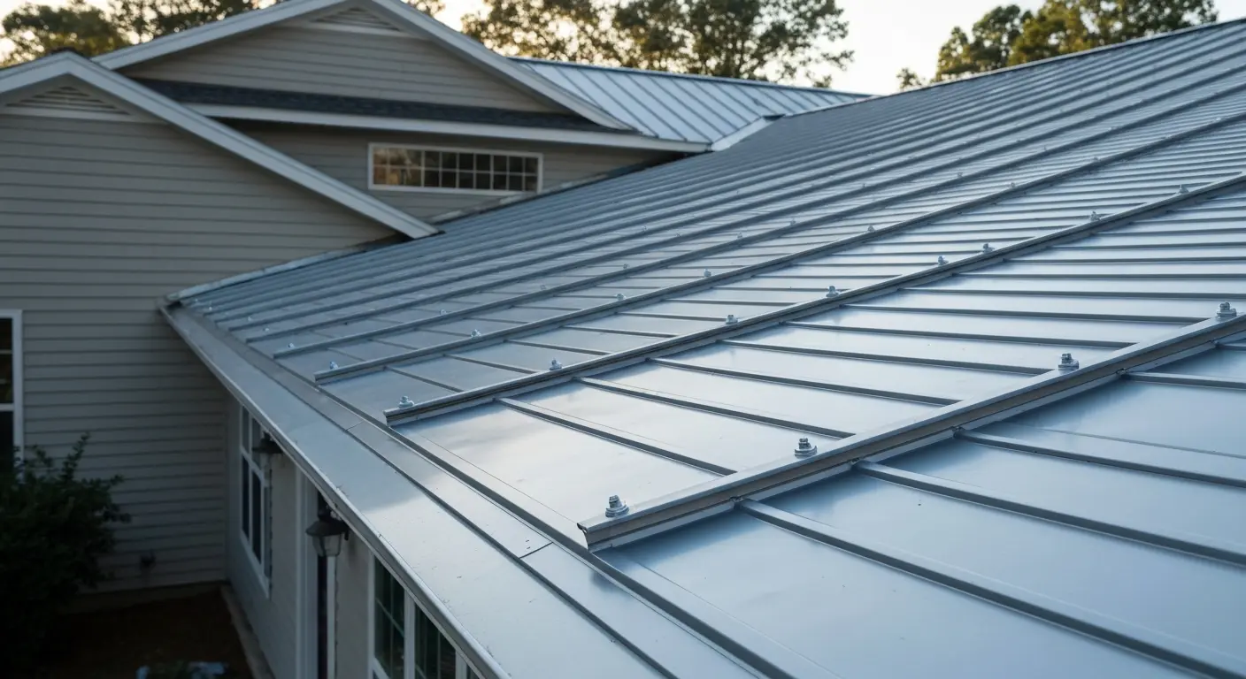 Exposed fastener metal roof