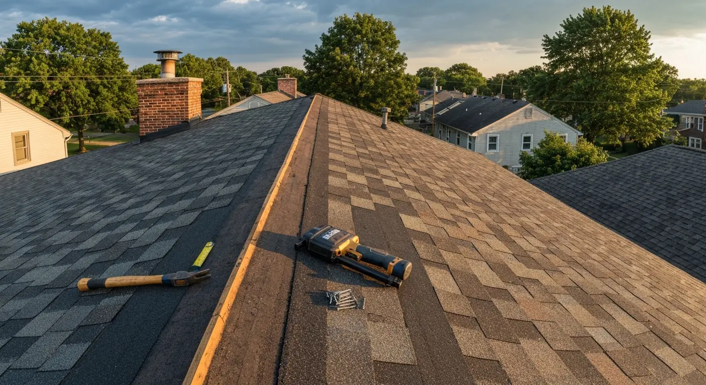 Storm damage roof repair