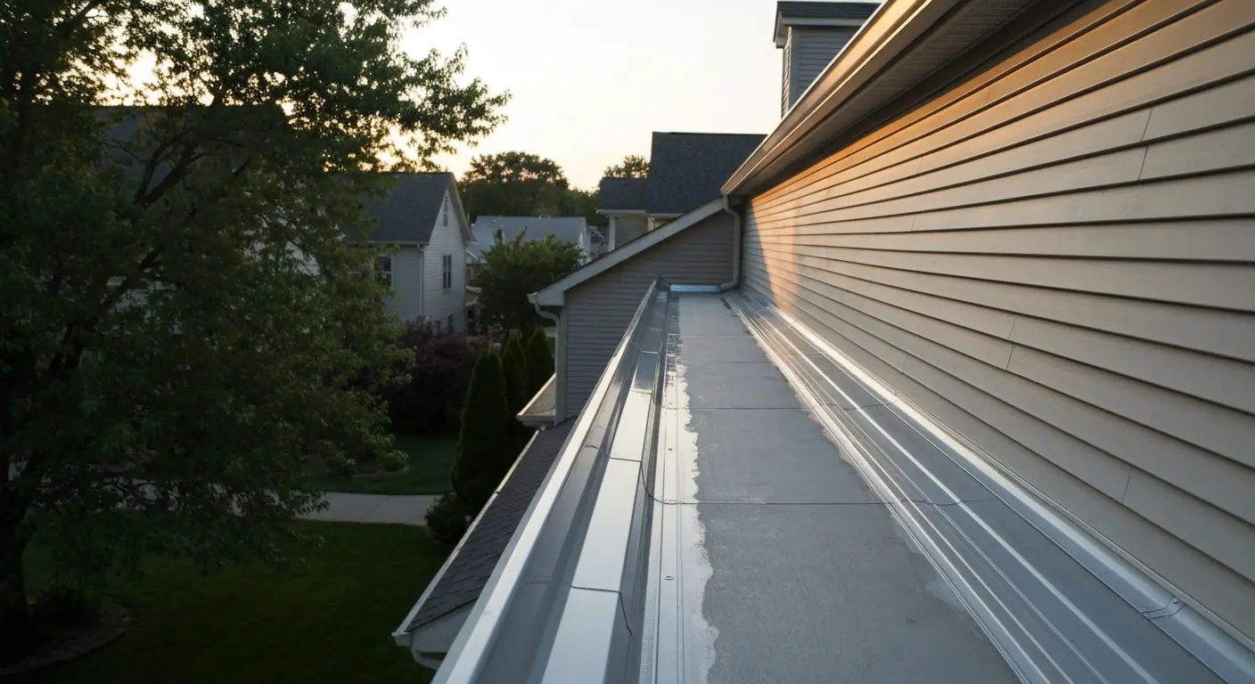 Gutter and flashing installation