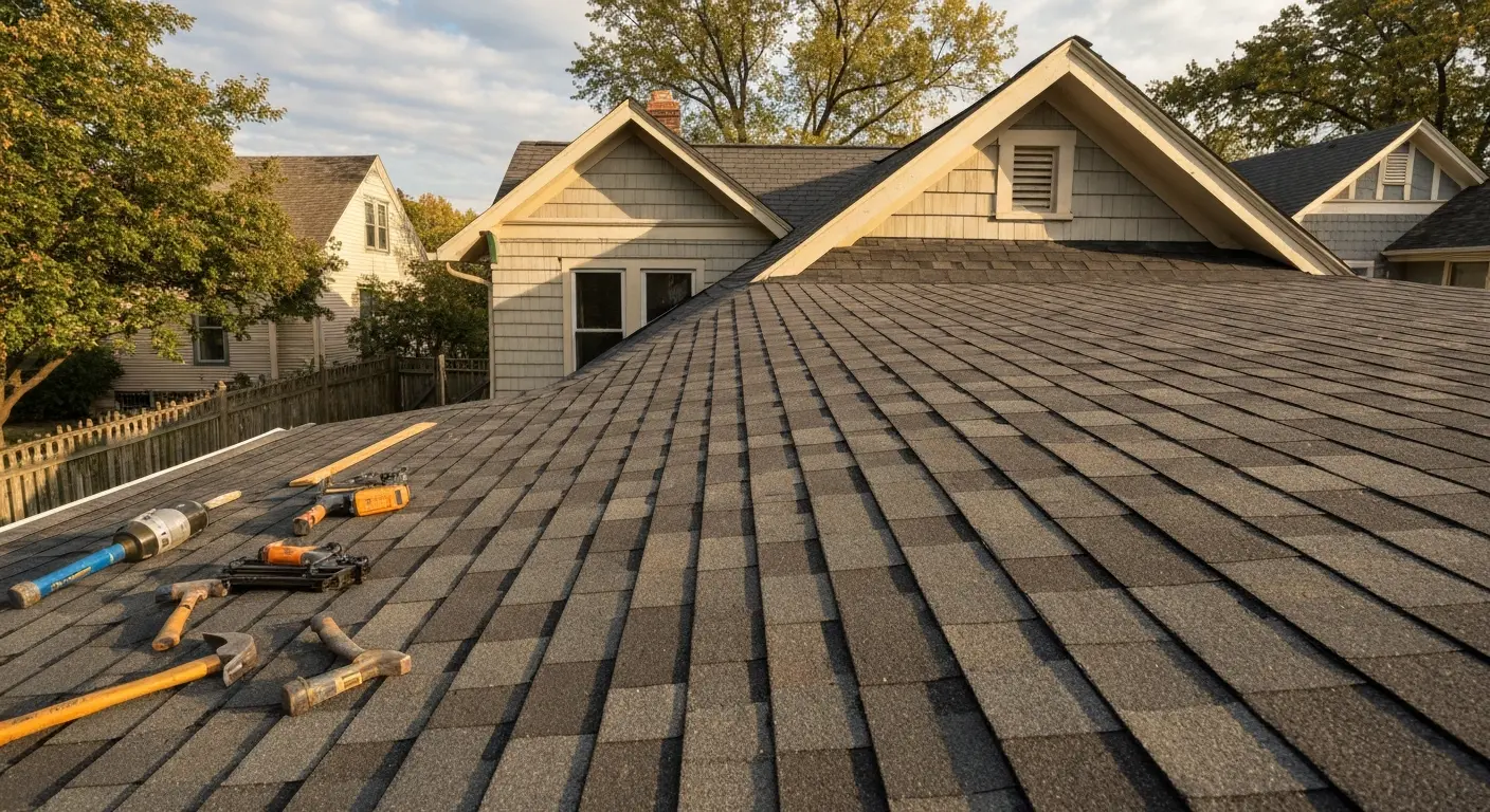 Asphalt shingle roof repair