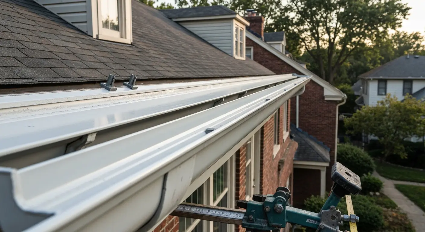 Seamless gutter installation