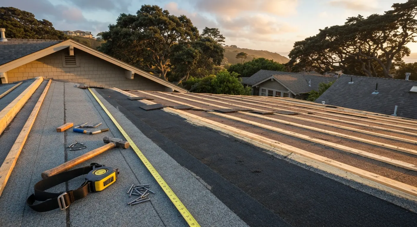 Roof repair work in Carmel