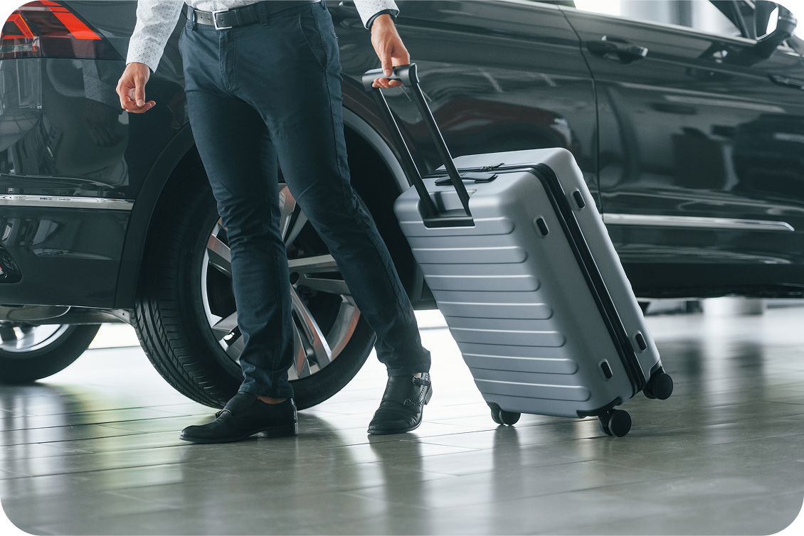 Businessman with suitcase
