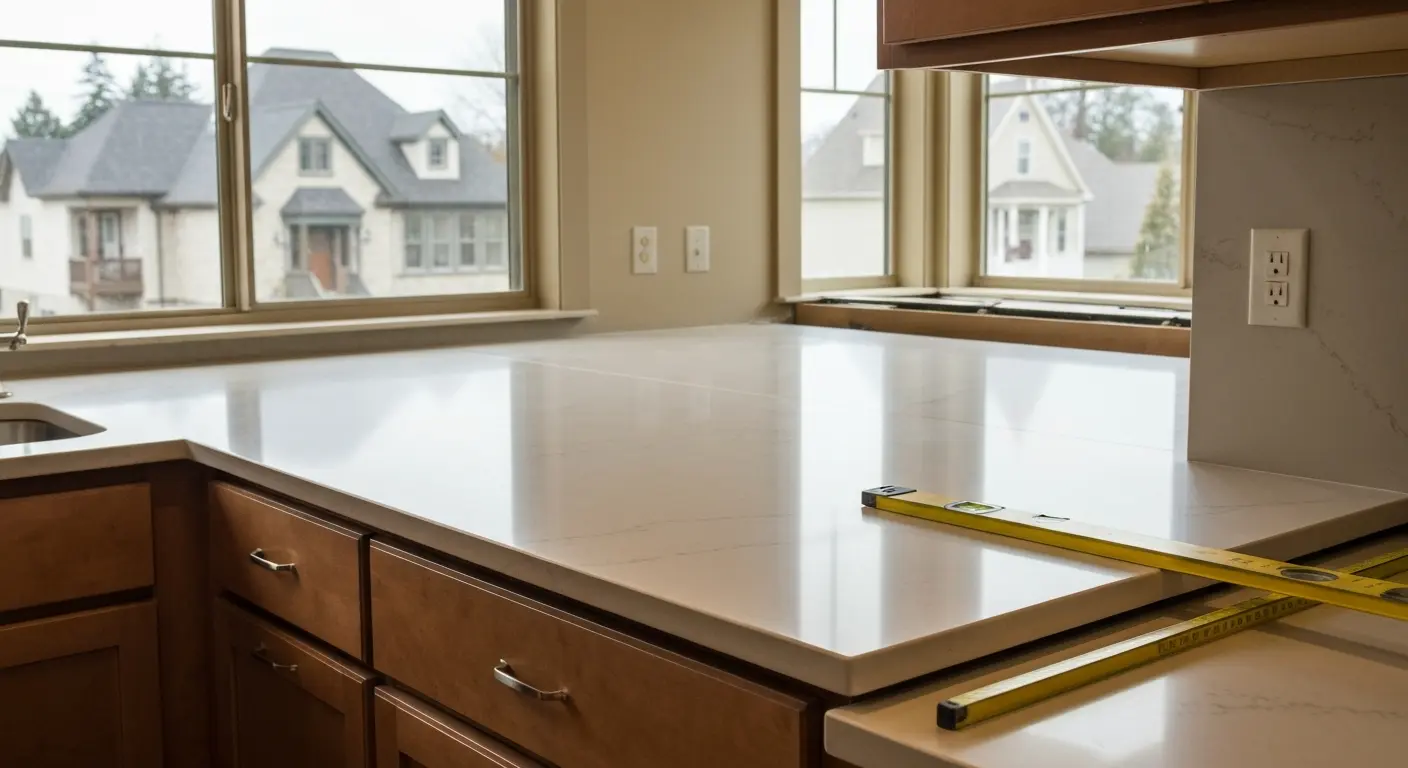 Kitchen countertop installation