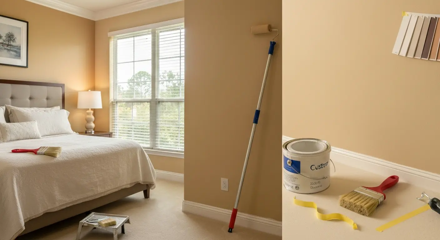 Interior bedroom painting project