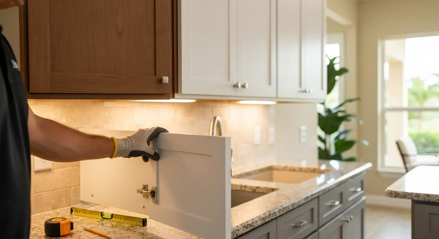 Kitchen cabinet installation project