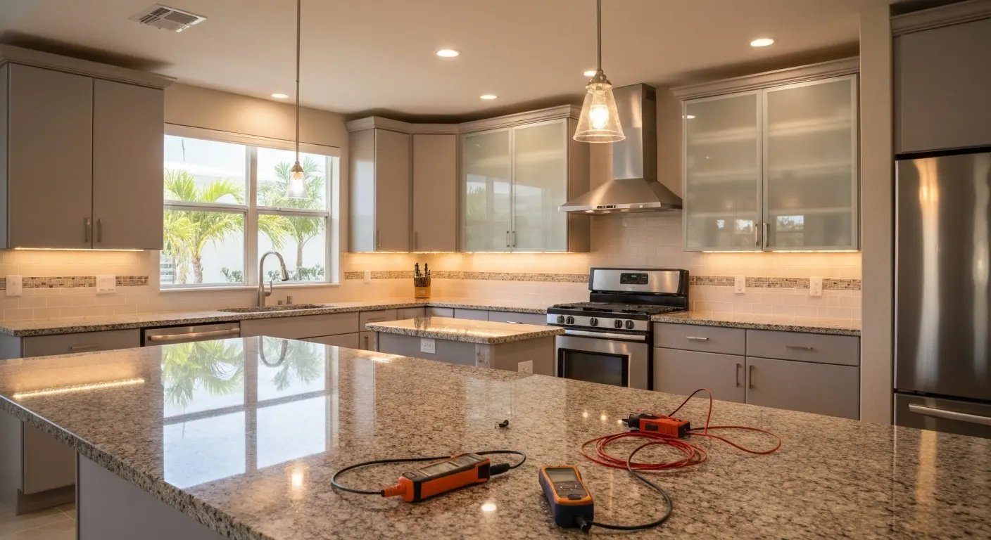 Kitchen lighting installation
