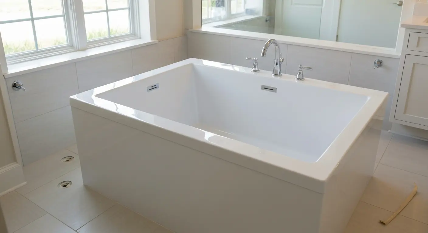 Freestanding soaking tub