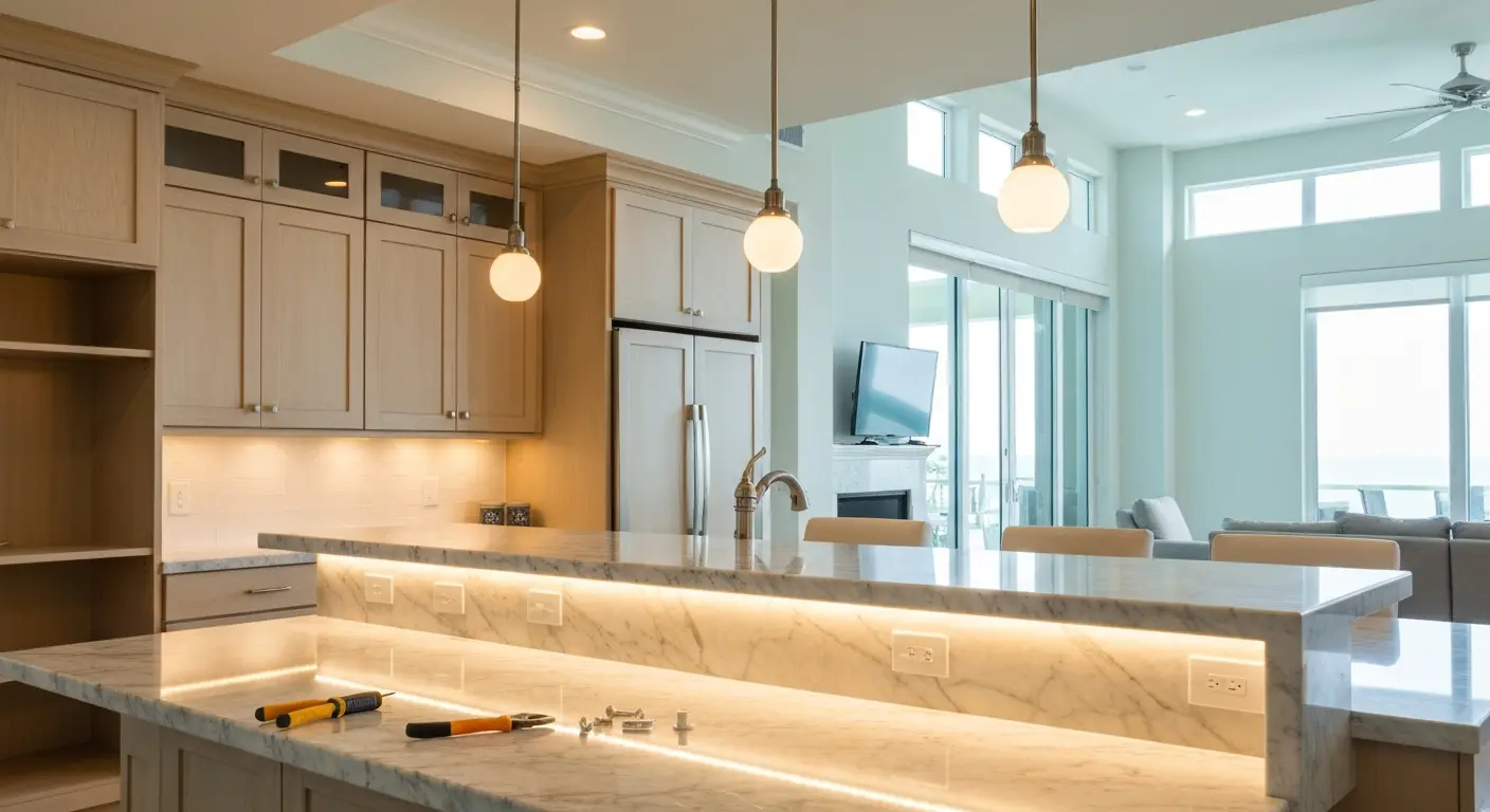 Kitchen pendant lights installation