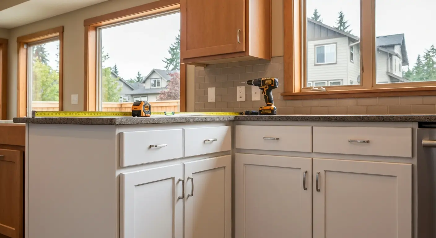 Custom cabinet installation