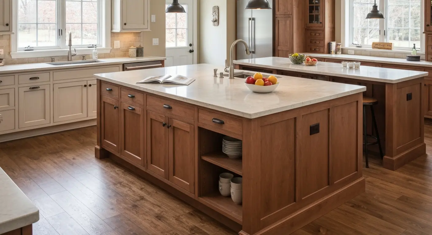 Kitchen island installation