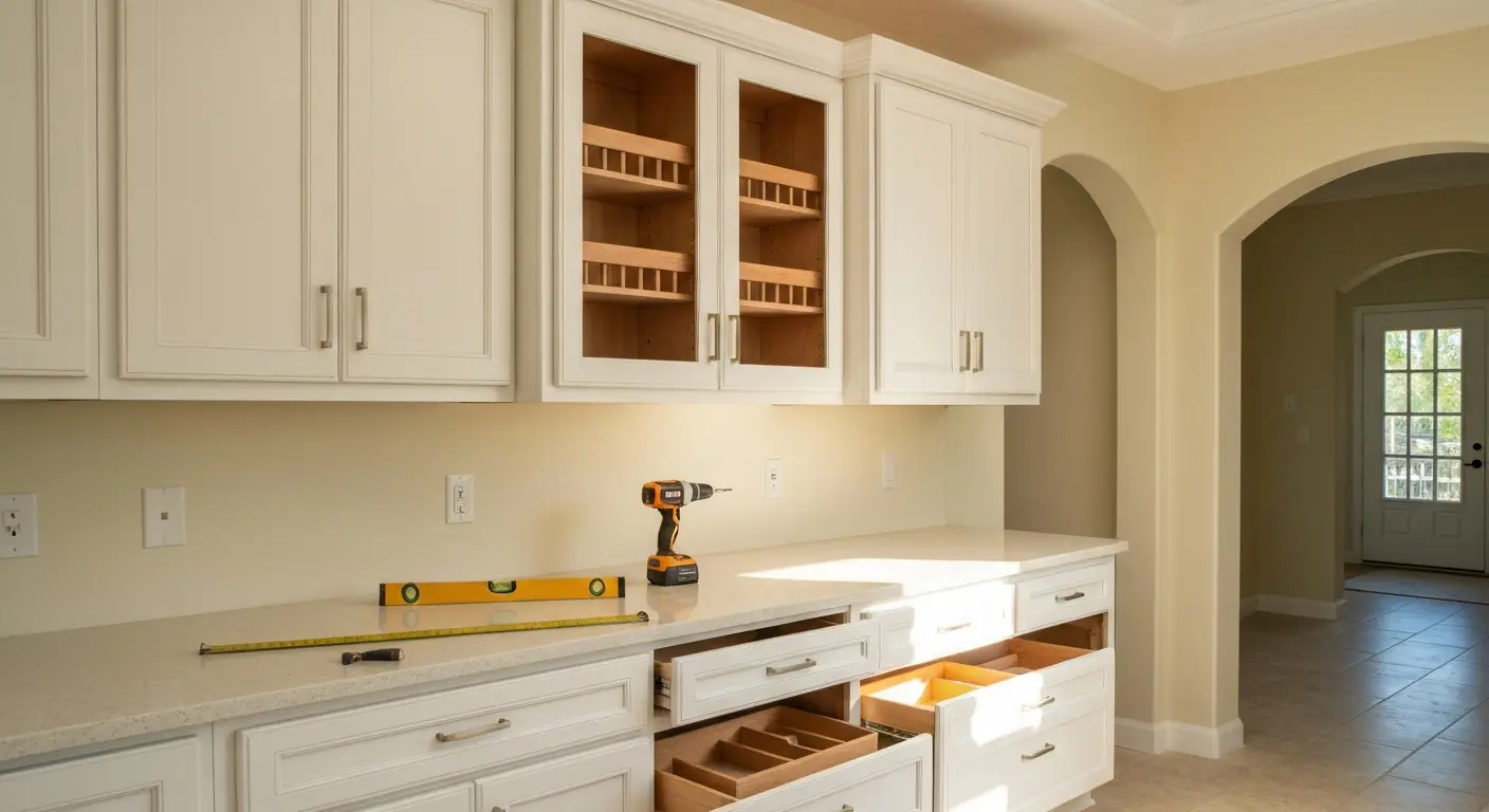 Custom cabinet installation