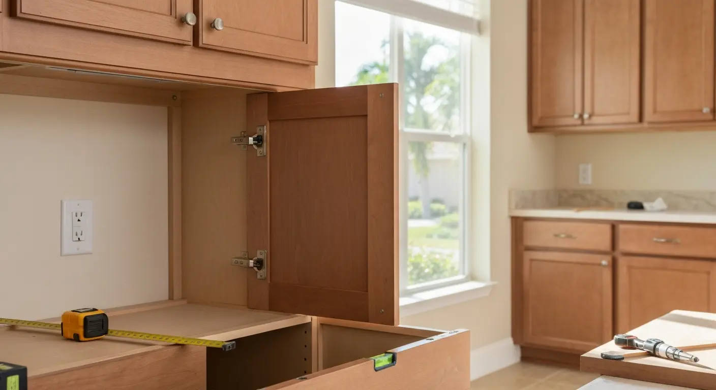 Custom cabinet installation in Coral Springs kitchen