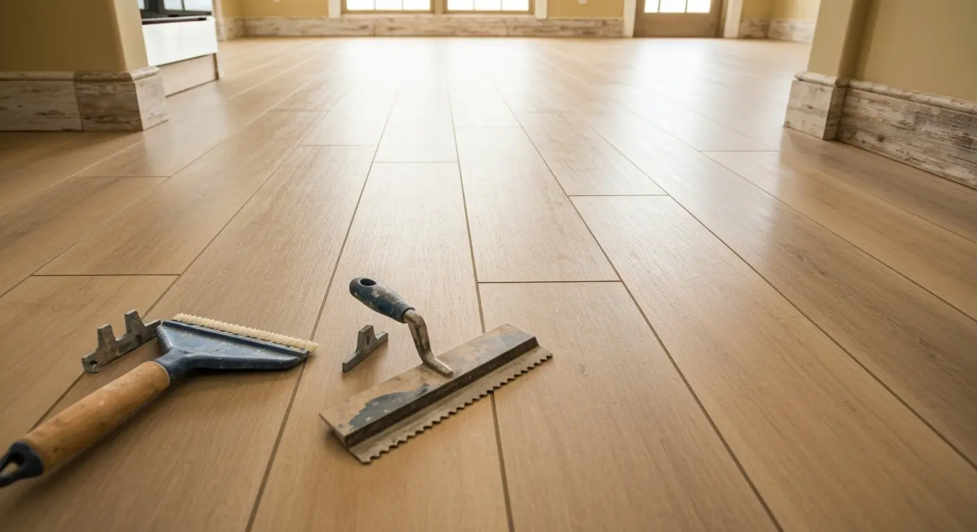 Kitchen flooring installation