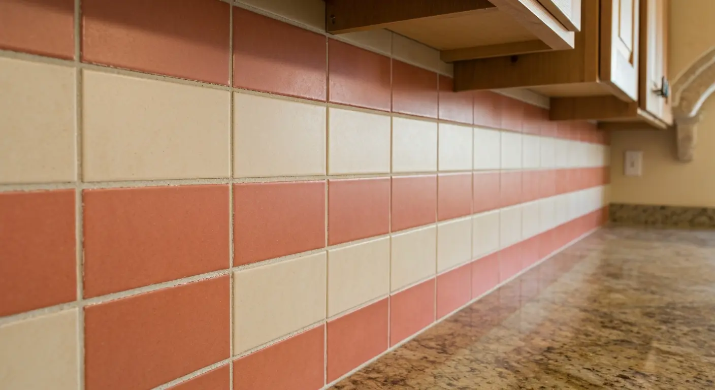 Ceramic tile backsplash