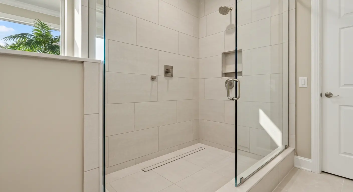 Walk-in shower installation
