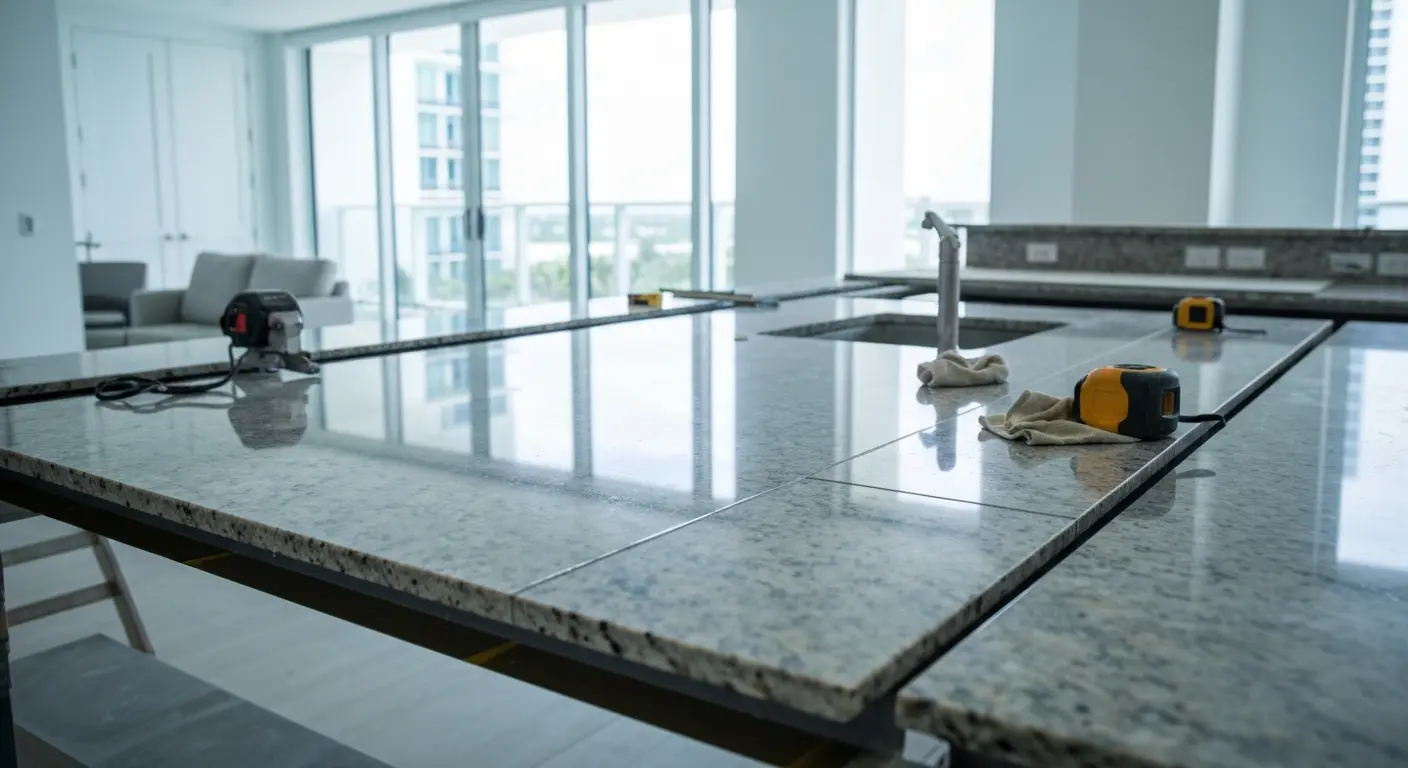 Kitchen countertop installation