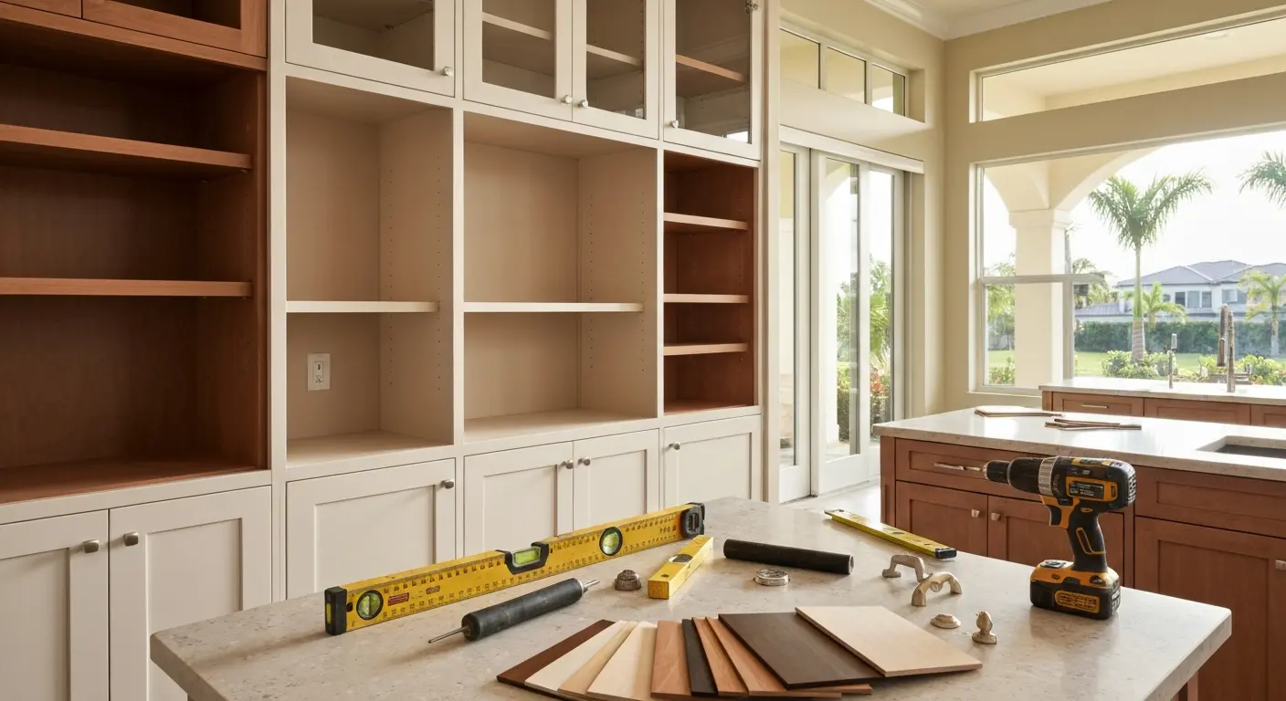 Custom cabinet installation