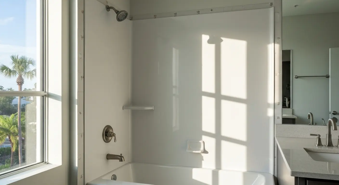 Shower tub combo installation