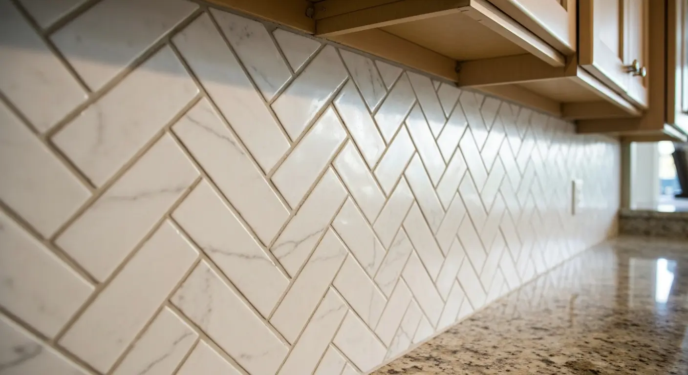 Custom pattern backsplash