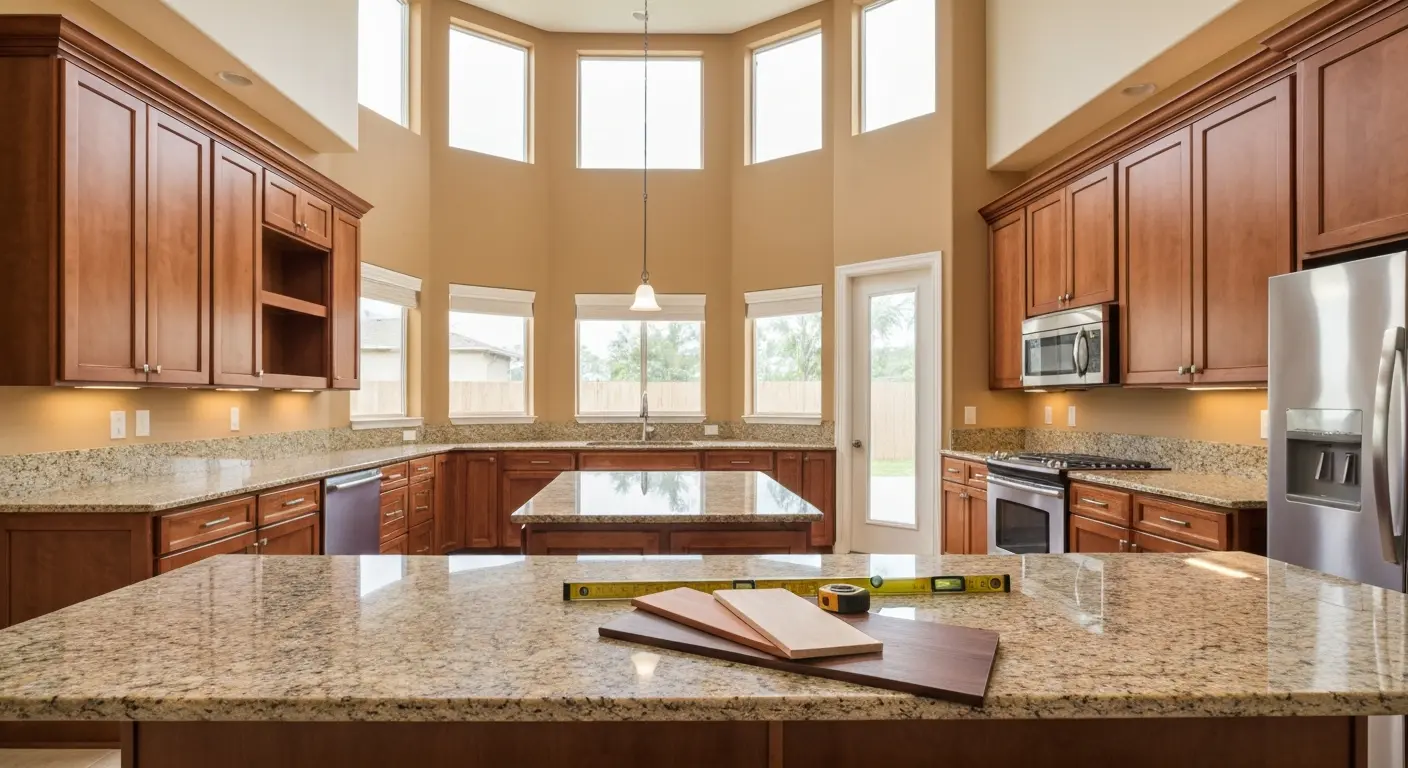 Custom kitchen cabinets installed