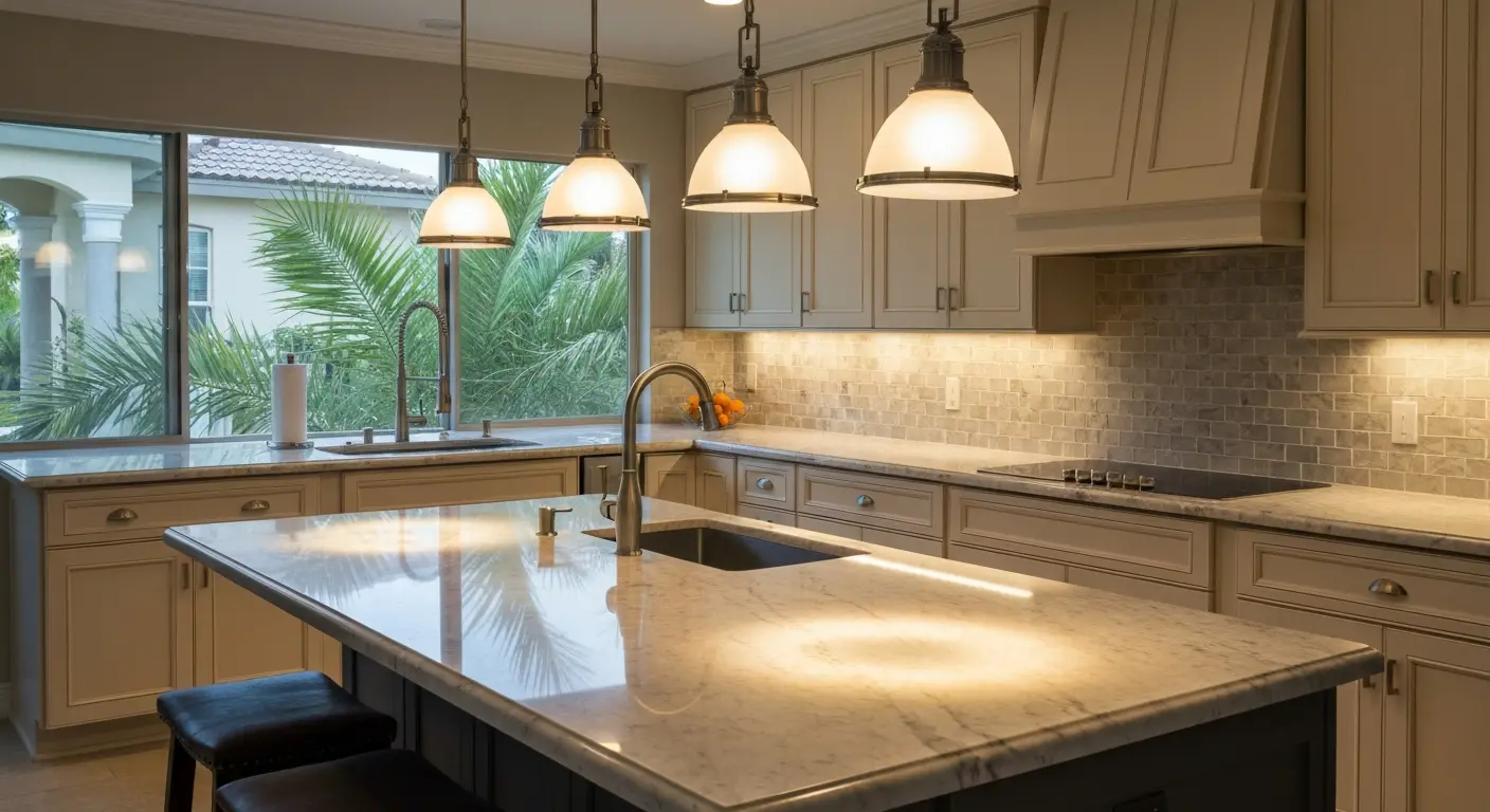Kitchen lighting installation