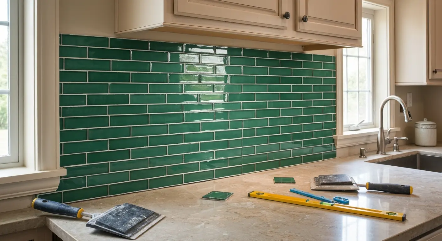 Decorative tile backsplash
