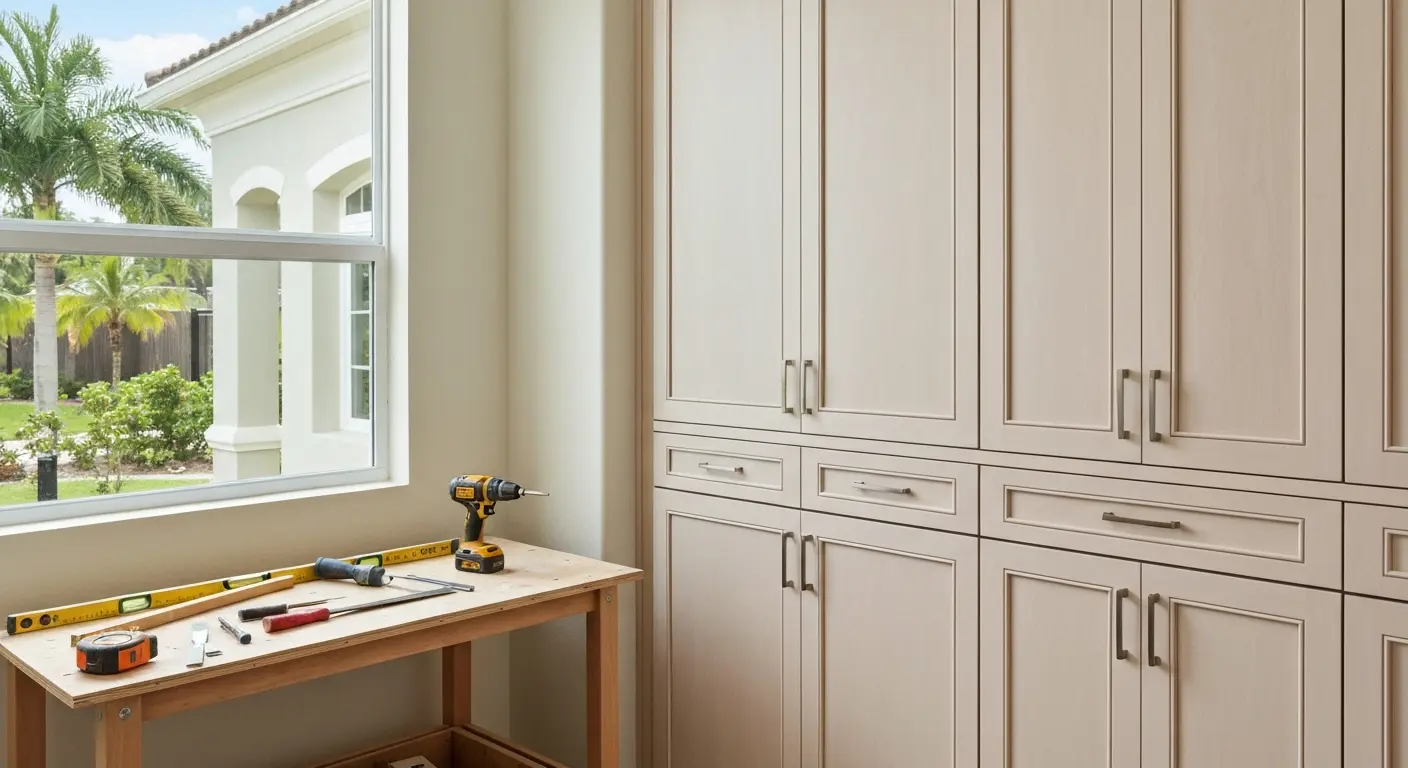 Custom cabinet installation