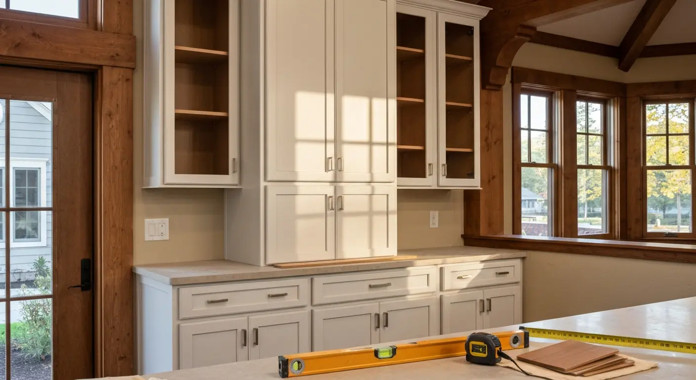 Custom cabinet installation