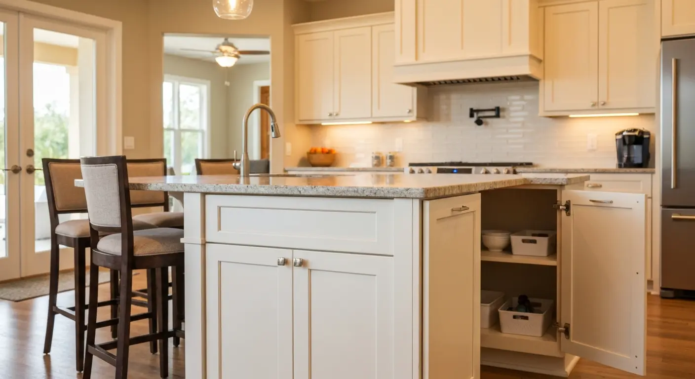 Kitchen island with seating