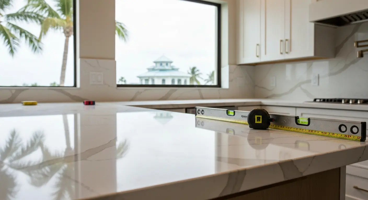 Kitchen countertop installation