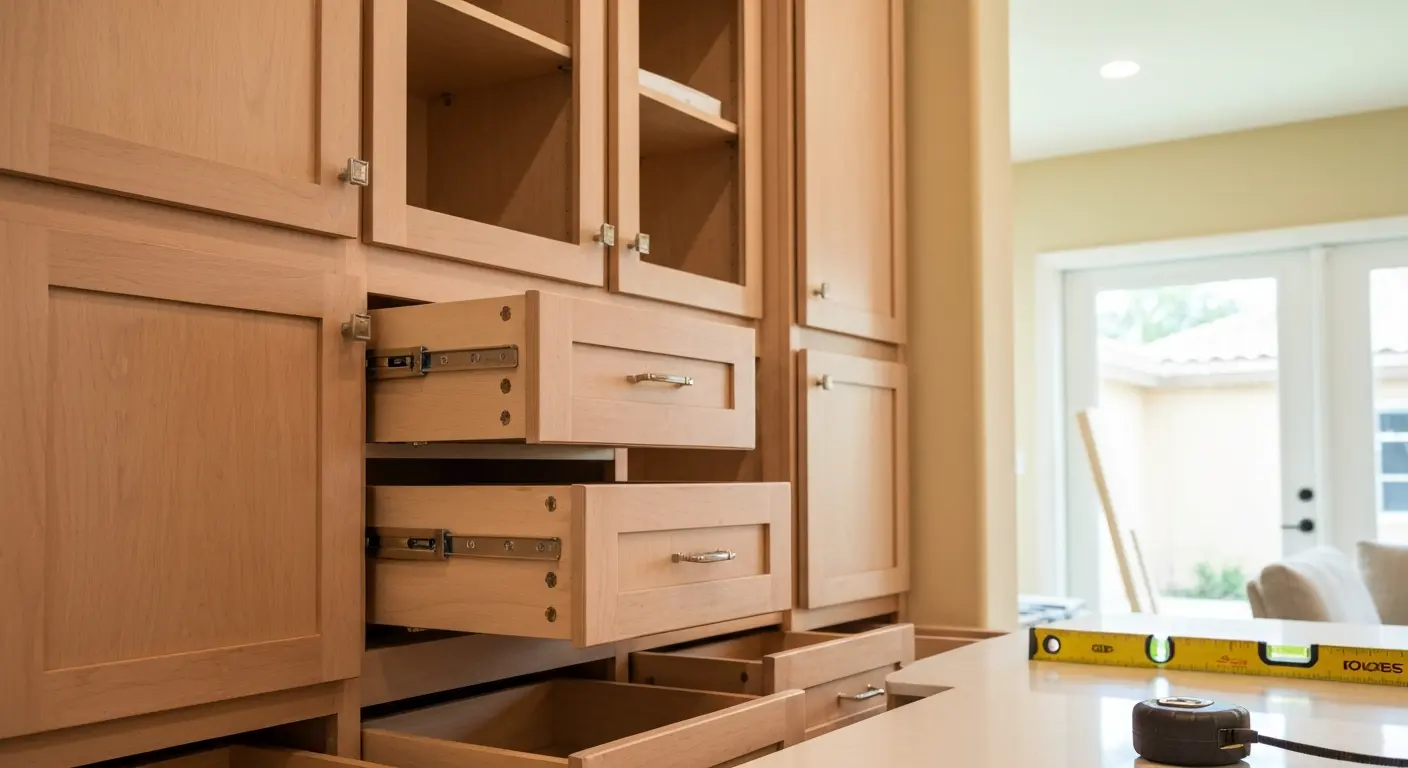 Custom cabinet installation