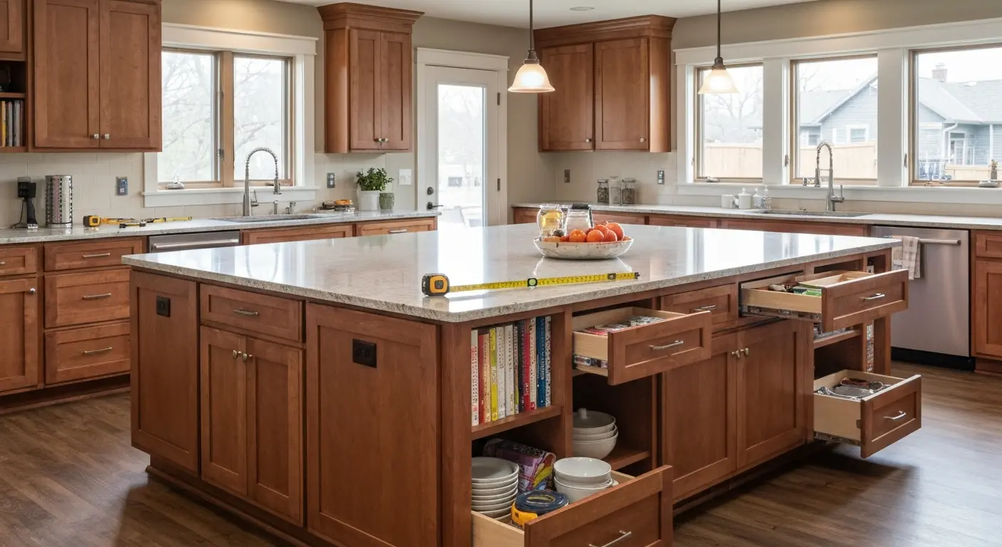Kitchen island installation