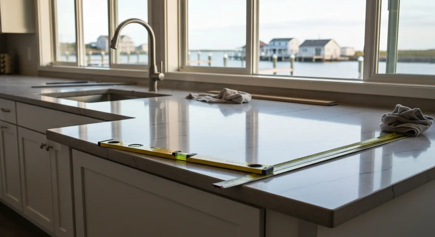 Kitchen countertop installation