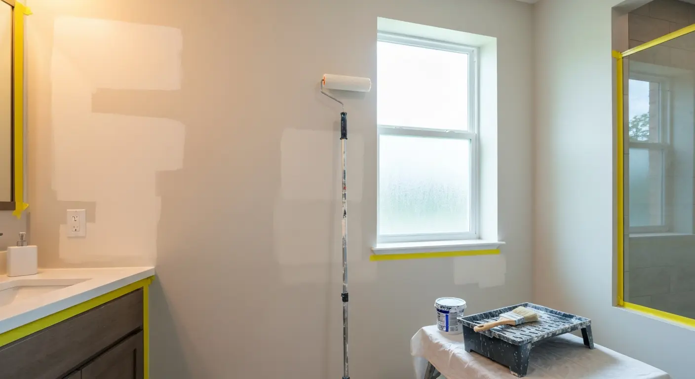 Bathroom interior painting