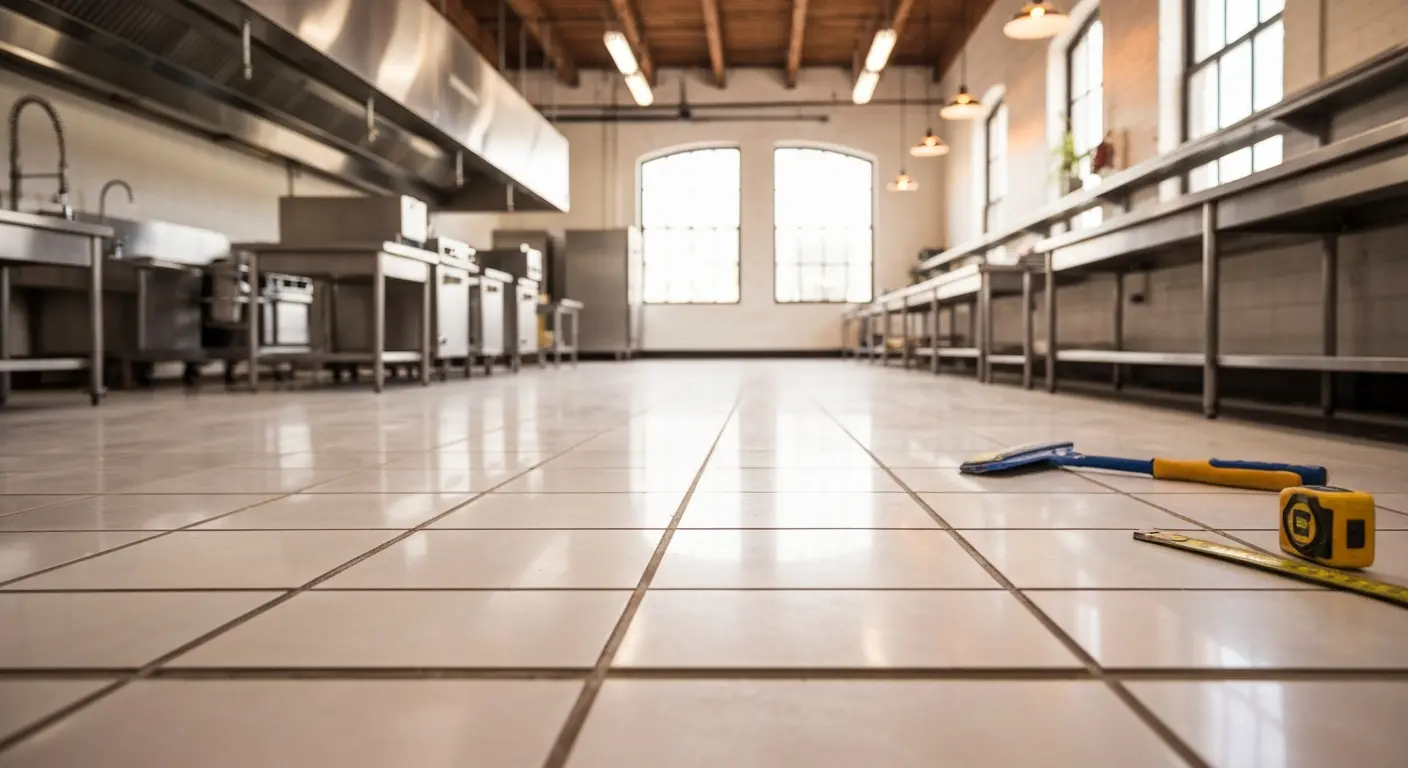 Commercial tile flooring