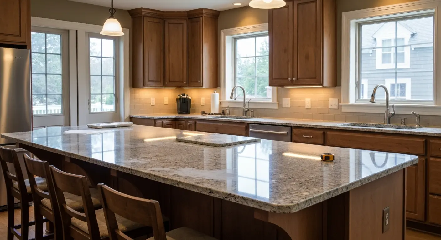 Kitchen island installation