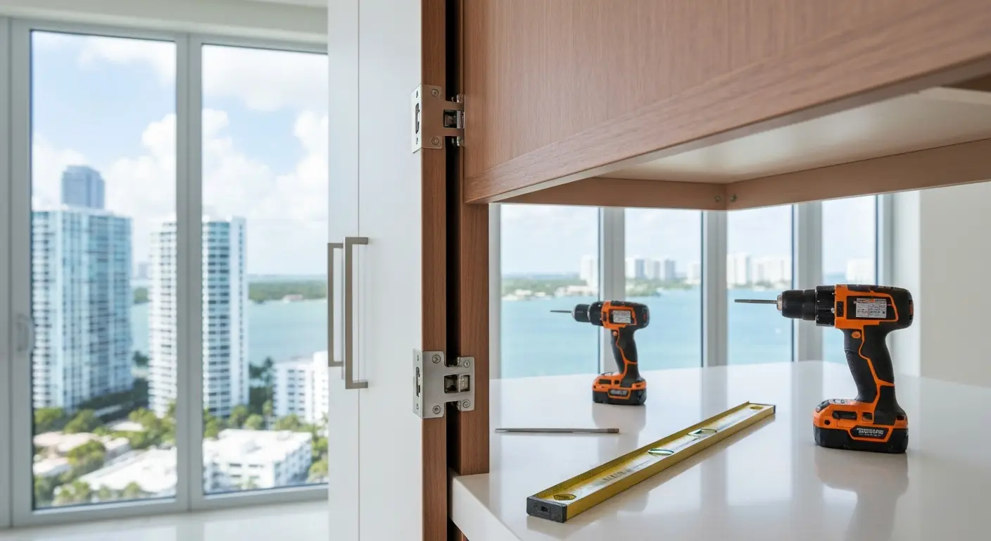 Custom kitchen cabinet installation